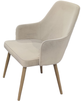 Beige High-Back Chair